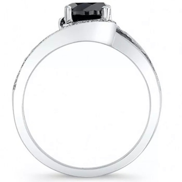 BLACK ONIX Bridal wedding ring​ - Picture 4 of 6